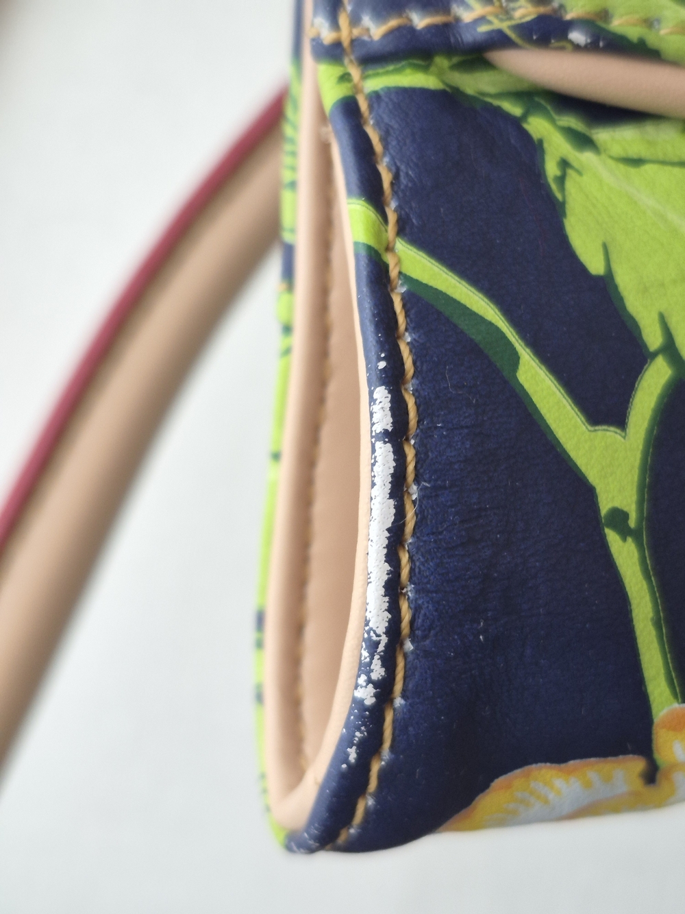 Tiganello Navy Floral Leather Tote - Picture 15 of 15